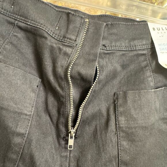 Vintage 2000s Bullhead Denim Black High Rise Pull On Short Shorts 9 NWT - Picture 7 of 7